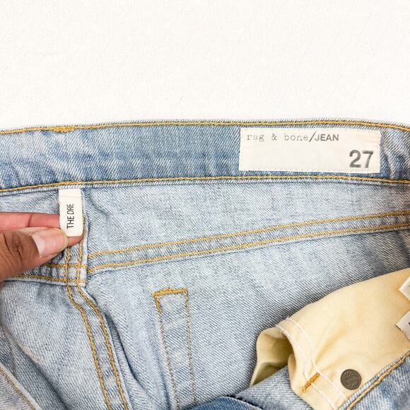 Rag & Bone The Dre Ripped Light Wash Denim Jeans Size 27 - Picture 4 of 8